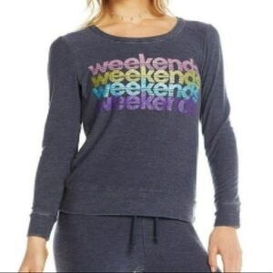 Chase blue WEEKENDS lightweight sweatshirt